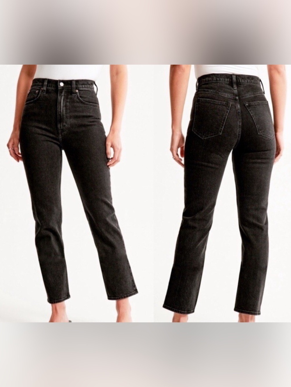 Abercrombie & Fitch Ankle Straight Ultra High-Rise Jeans-Size-28 90’s Minimalism